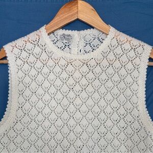 EUC Vintage Dentelle for Baar & Beards Delicate Knit Sweater Tank